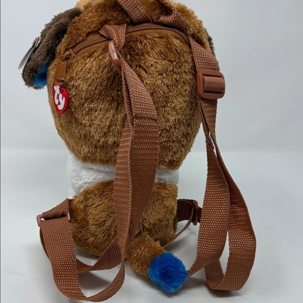 Ty Plush Dog Backpack with Brown and White “Duke” Brand New beanie babies